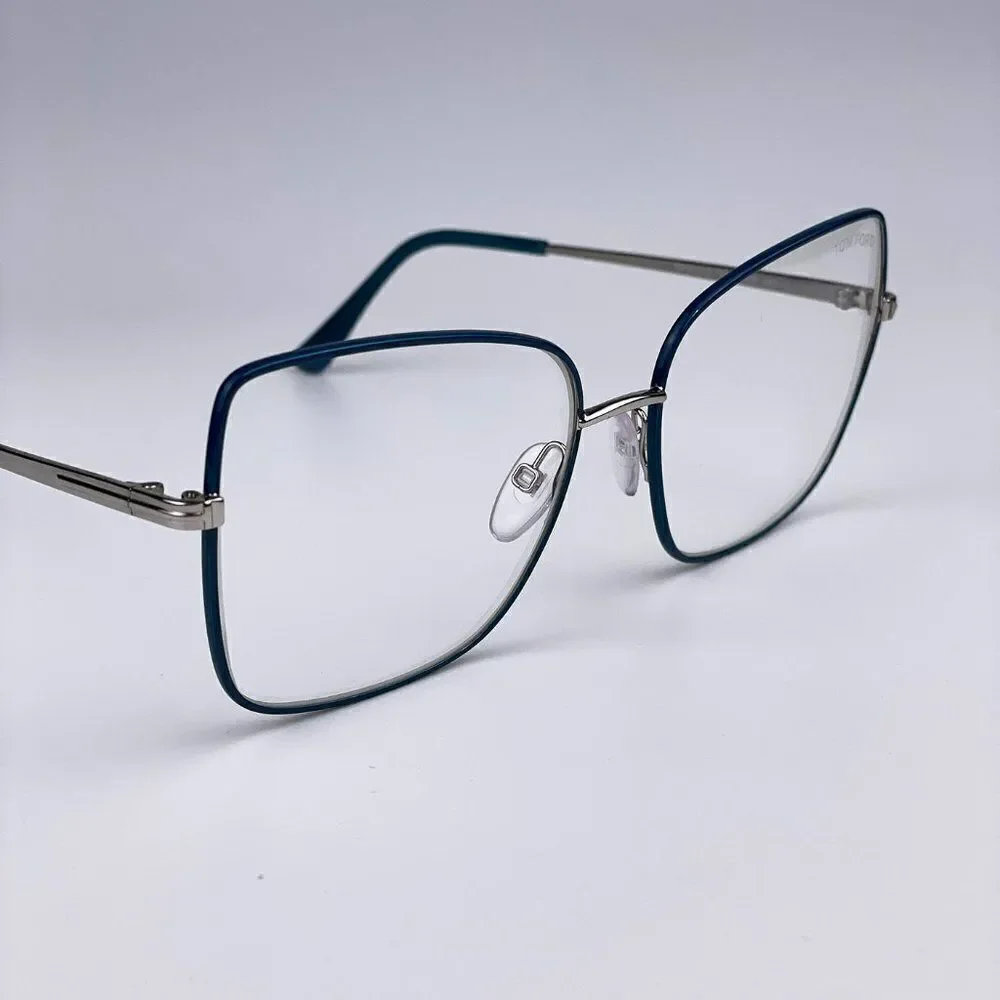 SALE! NEW TOM FORD FT5613-B 098 Butterfly Blue Block Metal Women Eyeglasses